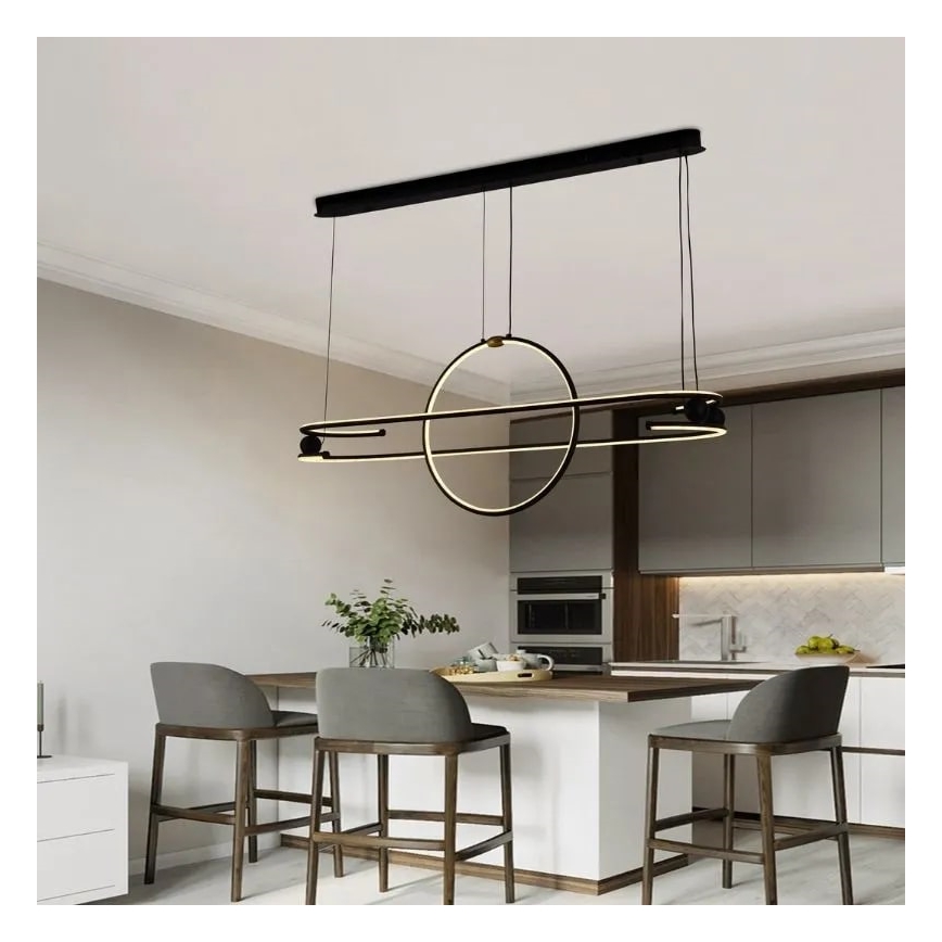 LED Prigušivi luster na sajli LED/95W/230V 3000-6500K + Daljinski upravljač
