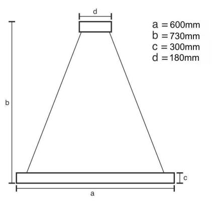 LED Prigušivi kristalni luster na lancu sa šipkom LED/80W/230V 3000-6500K zlatna + Daljinski upravljač