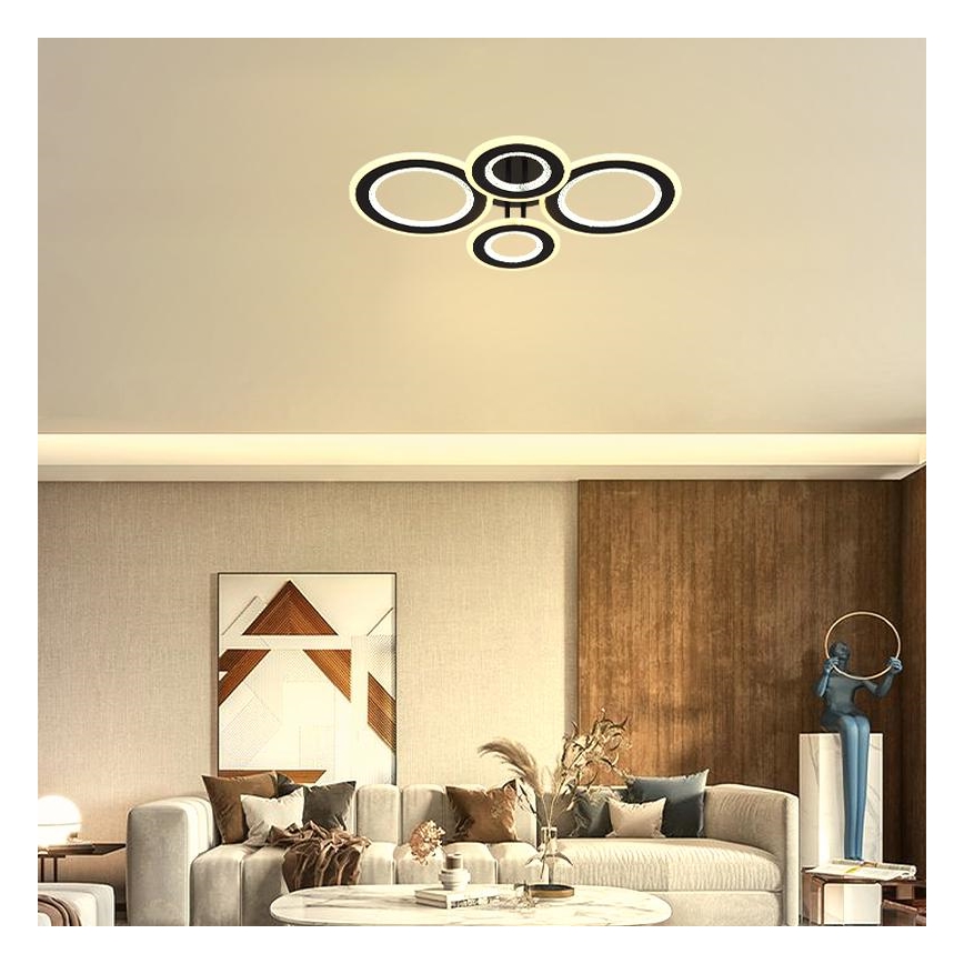LED Prigušivi nadgradni luster LED/100W/230V 3000-6500K + Daljinski upravljač