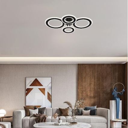 LED Prigušivi nadgradni luster LED/100W/230V 3000-6500K + Daljinski upravljač