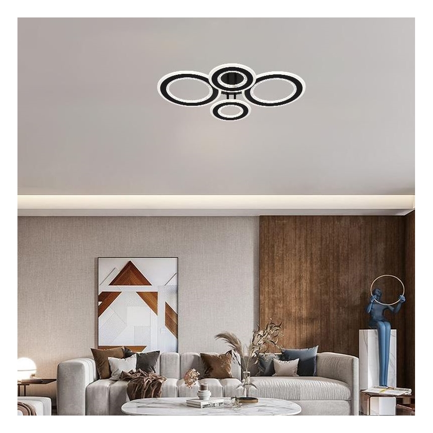 LED Prigušivi nadgradni luster LED/100W/230V 3000-6500K + Daljinski upravljač