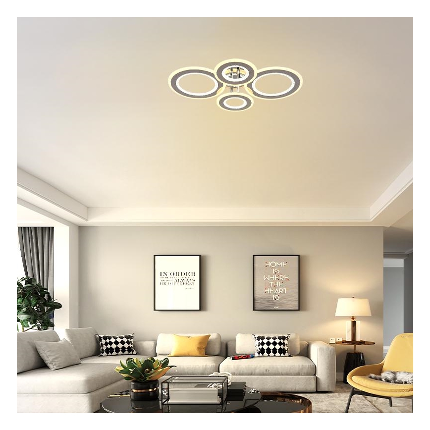 LED Prigušivi nadgradni luster LED/100W/230V 3000-6500K + Daljinski upravljač
