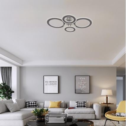 LED Prigušivi nadgradni luster LED/100W/230V 3000-6500K + Daljinski upravljač