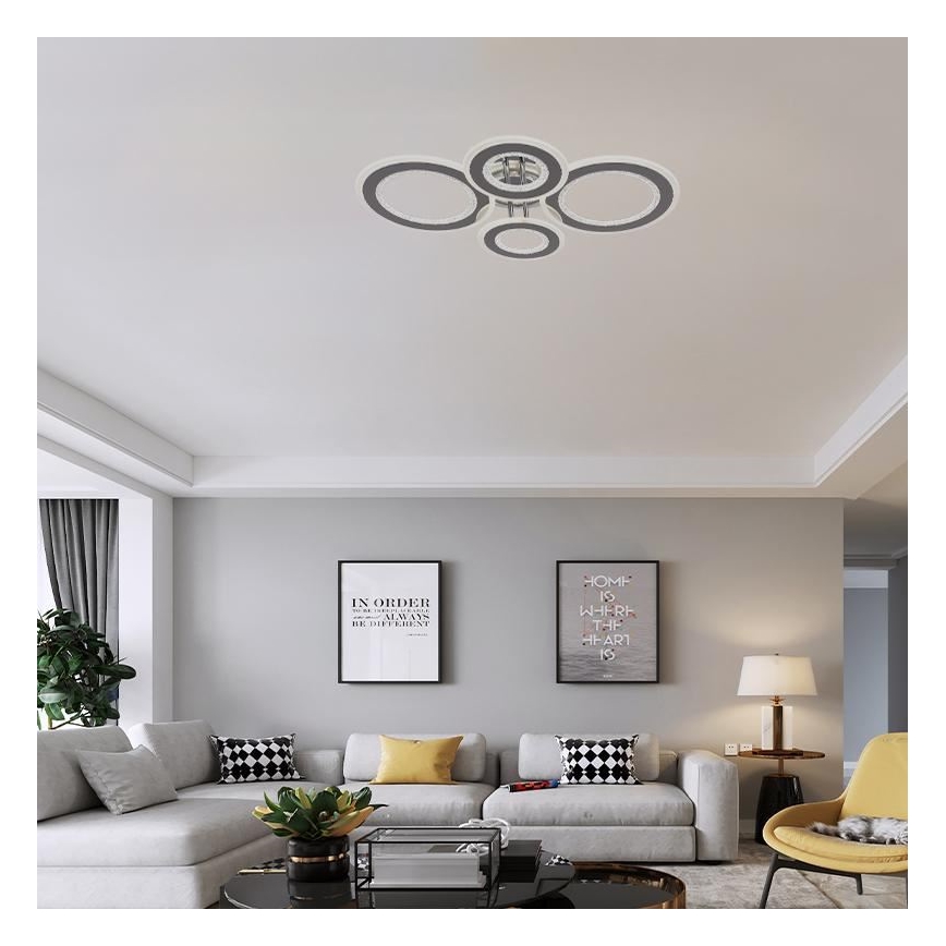 LED Prigušivi nadgradni luster LED/100W/230V 3000-6500K + Daljinski upravljač