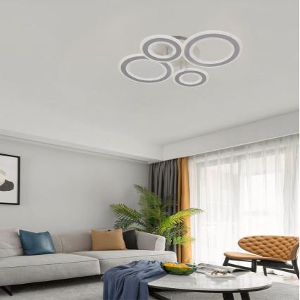 LED Prigušivi nadgradni luster LED/100W/230V 3000-6500K + Daljinski upravljač