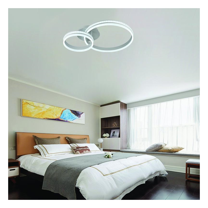 LED Prigušivi nadgradni luster LED/110W/230V 3000-6500K + Daljinski upravljač