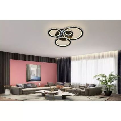 LED Prigušivi nadgradni luster LED/120W/230V 3000-6500K + Daljinski upravljač