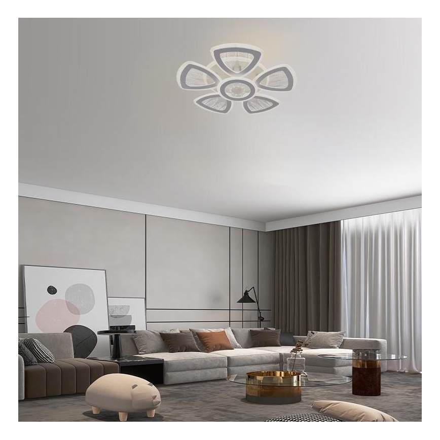 LED Prigušivi nadgradni luster LED/145W/230V 3000-6500K + Daljinski upravljač