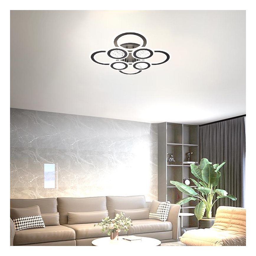 LED Prigušivi nadgradni luster LED/200W/230V 3000-6500K + Daljinski upravljač