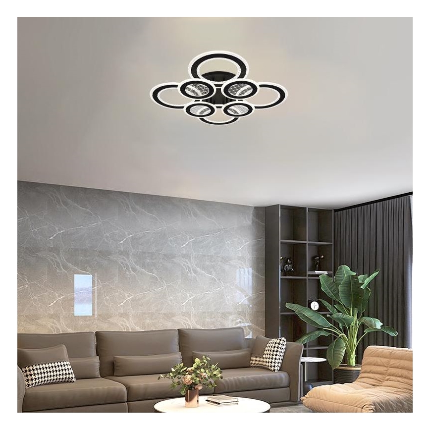 LED Prigušivi nadgradni luster LED/200W/230V 3000-6500K + Daljinski upravljač