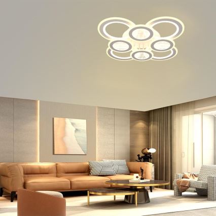 LED Prigušivi nadgradni luster LED/200W/230V 3000-6500K + Daljinski upravljač
