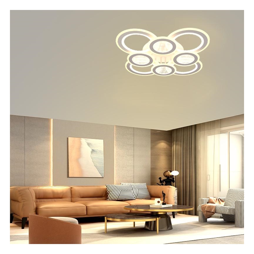 LED Prigušivi nadgradni luster LED/200W/230V 3000-6500K + Daljinski upravljač