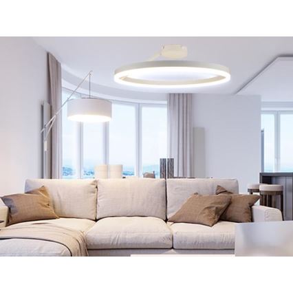 LED Prigušivi nadgradni luster LED/40W/230V 3000-6500K bela + Daljinski upravljač