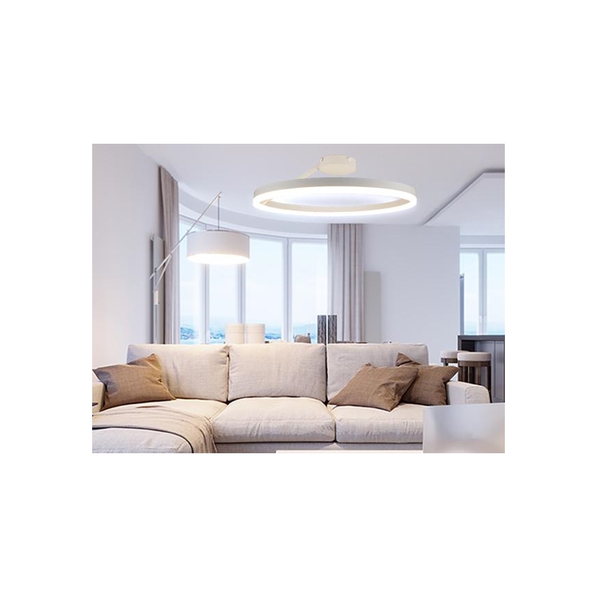 LED Prigušivi nadgradni luster LED/40W/230V 3000-6500K bela + Daljinski upravljač