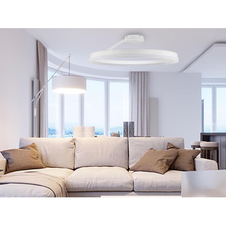 LED Prigušivi nadgradni luster LED/40W/230V 3000-6500K bela + Daljinski upravljač