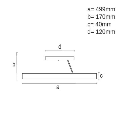 LED Prigušivi nadgradni luster LED/40W/230V 3000-6500K zlatna + Daljinski upravljač