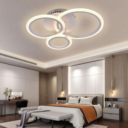 LED Prigušivi nadgradni luster LED/40W/230V 3000-6500K bela + Daljinski upravljač