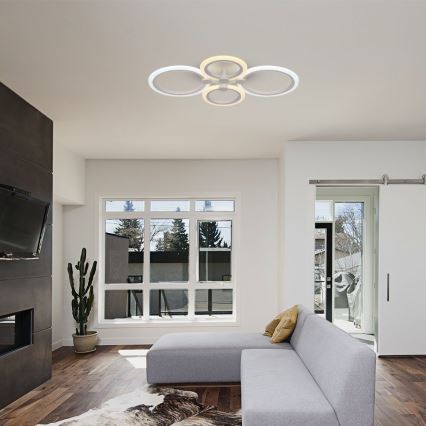 LED Prigušivi nadgradni luster LED/45W/230V 3000-6500K + Daljinski upravljač