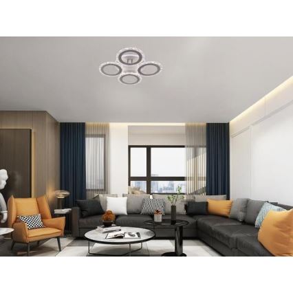 LED Prigušivi nadgradni luster LED/55W/230V 3000-6500K + Daljinski upravljač