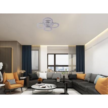 LED Prigušivi nadgradni luster LED/55W/230V 3000-6500K + Daljinski upravljač
