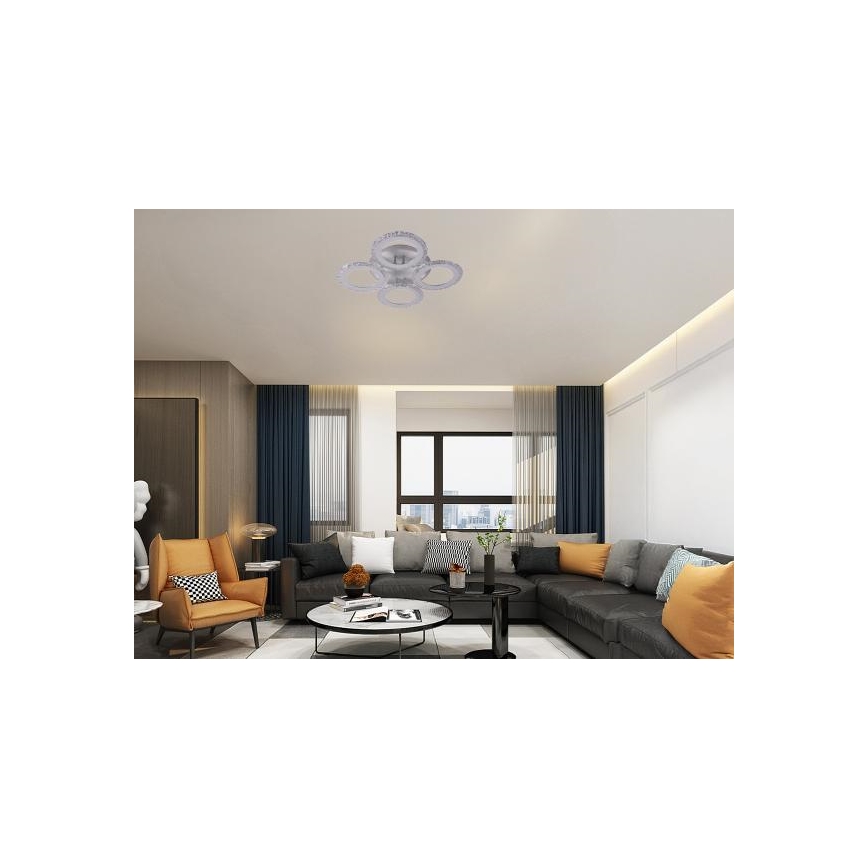 LED Prigušivi nadgradni luster LED/55W/230V 3000-6500K + Daljinski upravljač