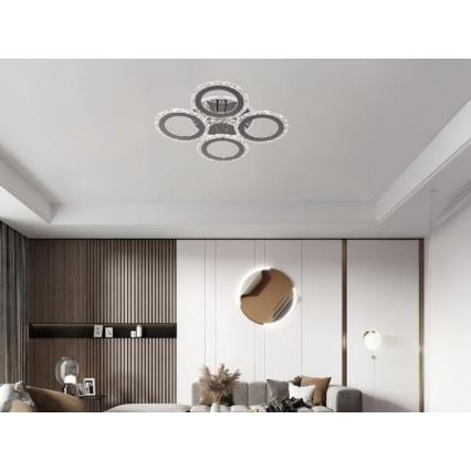 LED Prigušivi nadgradni luster LED/55W/230V 3000-6500K + Daljinski upravljač