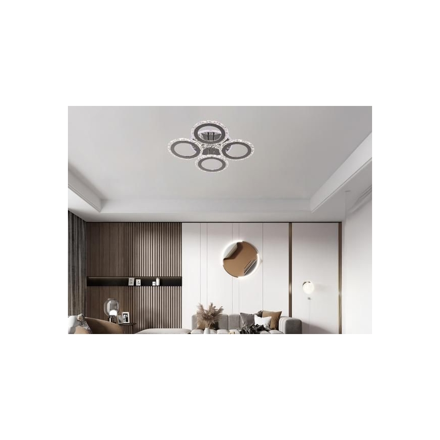 LED Prigušivi nadgradni luster LED/55W/230V 3000-6500K + Daljinski upravljač