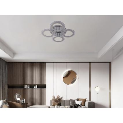 LED Prigušivi nadgradni luster LED/55W/230V 3000-6500K + Daljinski upravljač