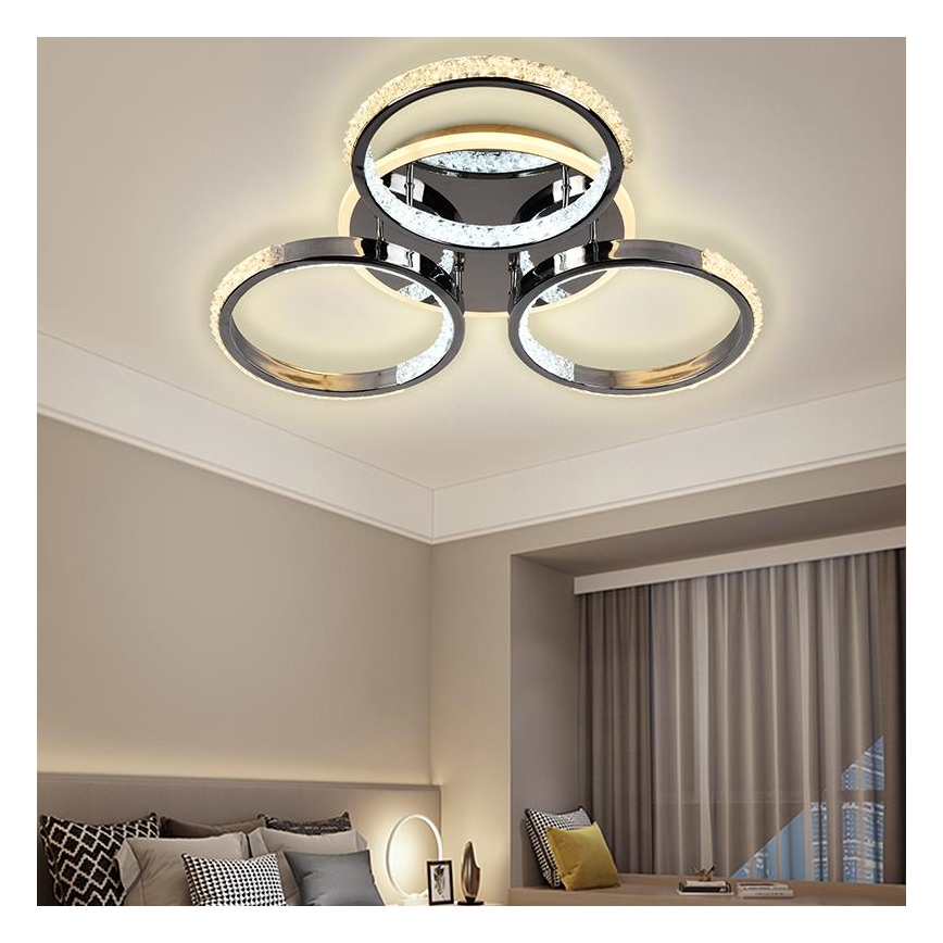LED Prigušivi nadgradni luster LED/60W/230V 3000-6500K + Daljinski upravljač