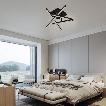 LED Prigušivi nadgradni luster LED/60W/230V 3000-6500K + Daljinski upravljač