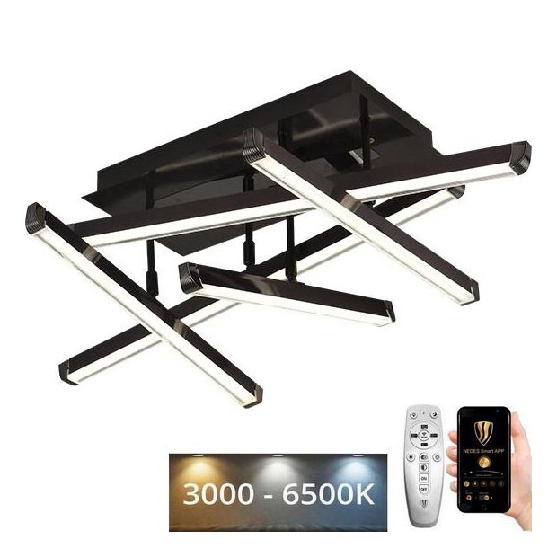 LED Prigušivi nadgradni luster LED/60W/230V 3000-6500K + Daljinski upravljač