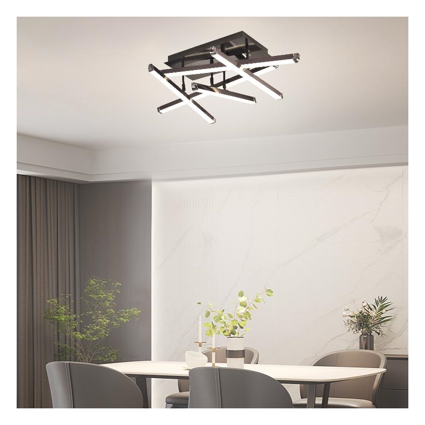 LED Prigušivi nadgradni luster LED/60W/230V 3000-6500K + Daljinski upravljač