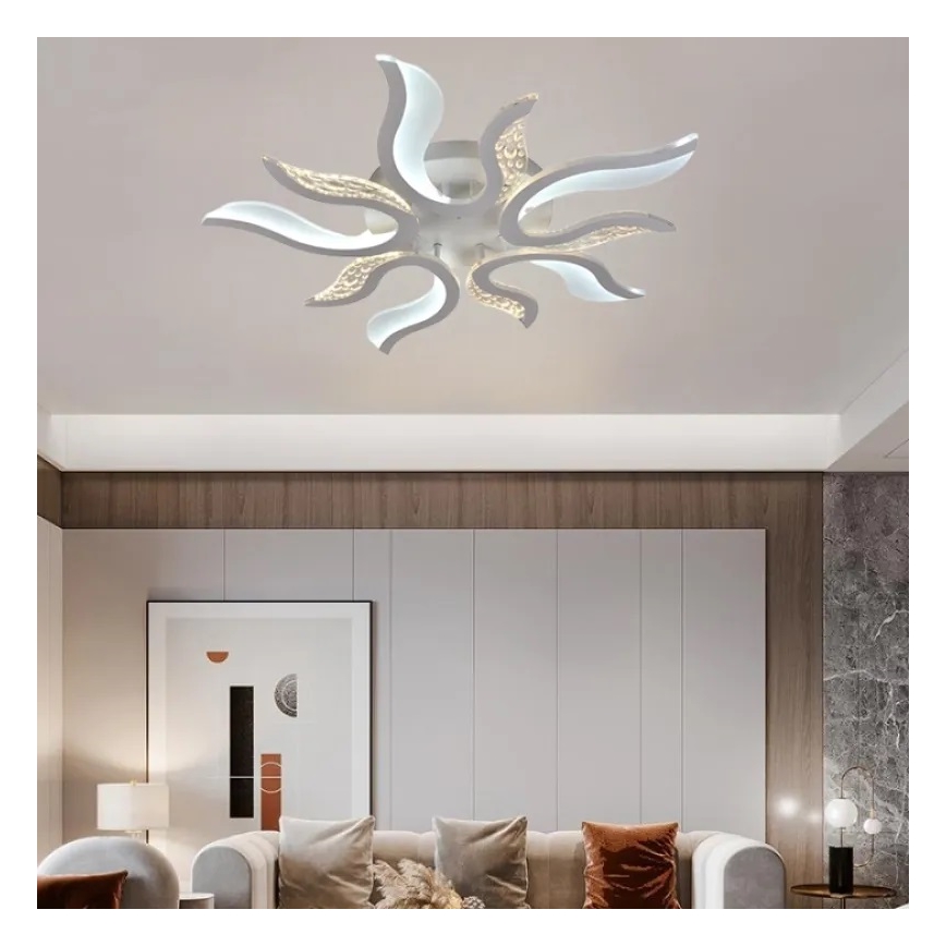 LED Prigušivi nadgradni luster LED/65W/230V 3000-6500K bela + Daljinski upravljač