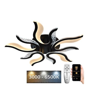 LED Prigušivi nadgradni luster LED/65W/230V 3000-6500K crno + Daljinski upravljač