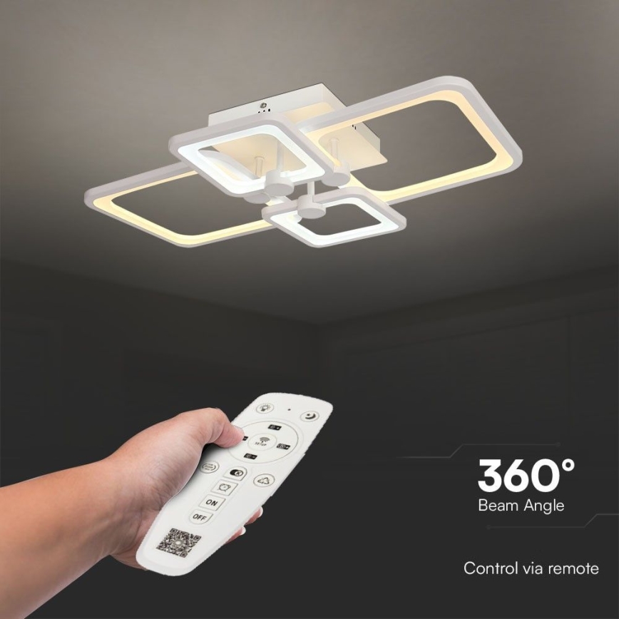 LED Prigušivi nadgradni luster LED/70W/230V 3000-6500K + Daljinski upravljač