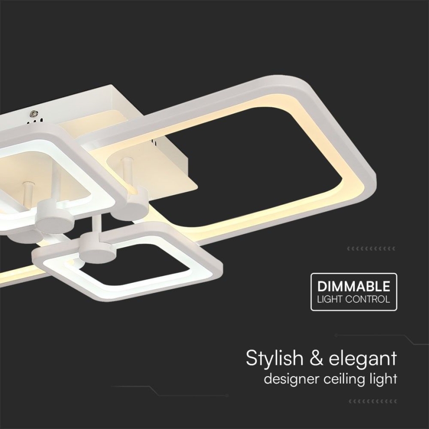 LED Prigušivi nadgradni luster LED/70W/230V 3000-6500K + Daljinski upravljač