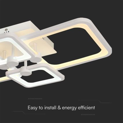 LED Prigušivi nadgradni luster LED/70W/230V 3000-6500K + Daljinski upravljač