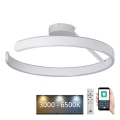 LED Prigušivi nadgradni luster LED/72W/230V 3000-6500K bela + Daljinski upravljač