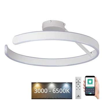 LED Prigušivi nadgradni luster LED/72W/230V 3000-6500K bela + Daljinski upravljač