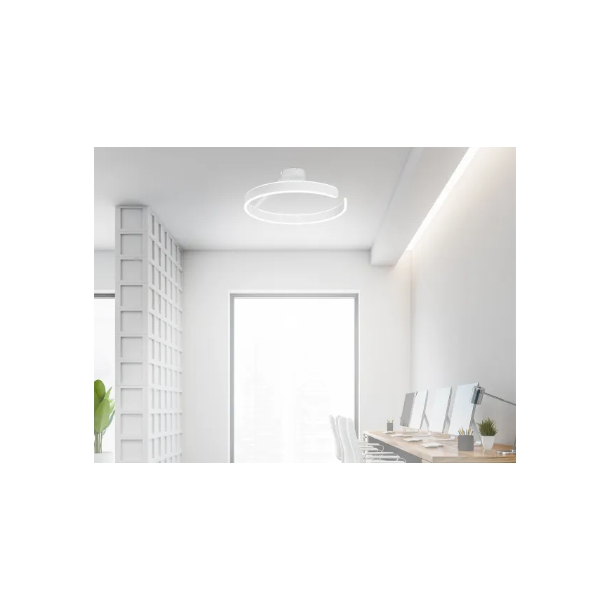 LED Prigušivi nadgradni luster LED/72W/230V 3000-6500K bela + Daljinski upravljač