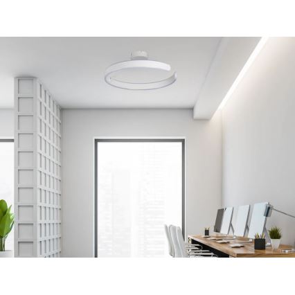 LED Prigušivi nadgradni luster LED/72W/230V 3000-6500K bela + Daljinski upravljač