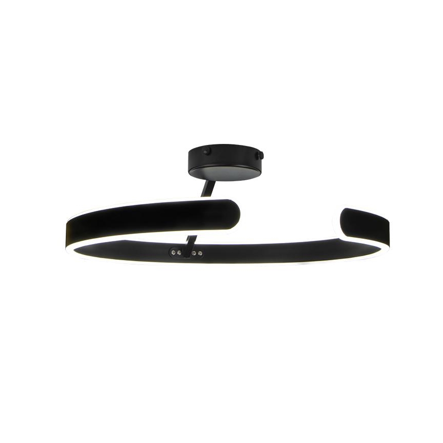 LED Prigušivi nadgradni luster LED/72W/230V 3000-6500K crno + Daljinski upravljač