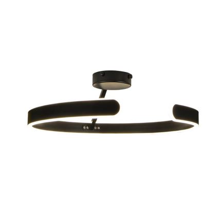LED Prigušivi nadgradni luster LED/72W/230V 3000-6500K crno + Daljinski upravljač