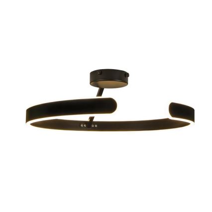 LED Prigušivi nadgradni luster LED/72W/230V 3000-6500K crno + Daljinski upravljač