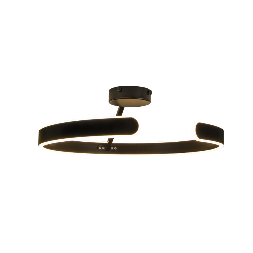 LED Prigušivi nadgradni luster LED/72W/230V 3000-6500K crno + Daljinski upravljač