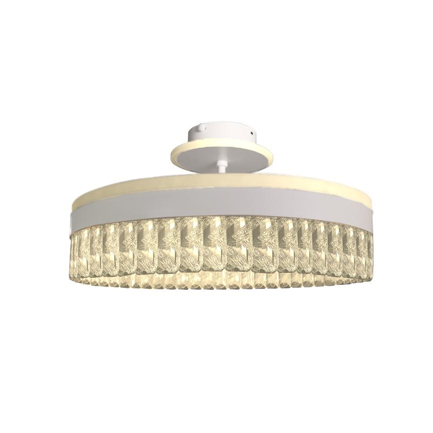 LED Prigušivi kristalni nadgradni luster LED/75W/230V 3000-6500K bela + Daljinski upravljač