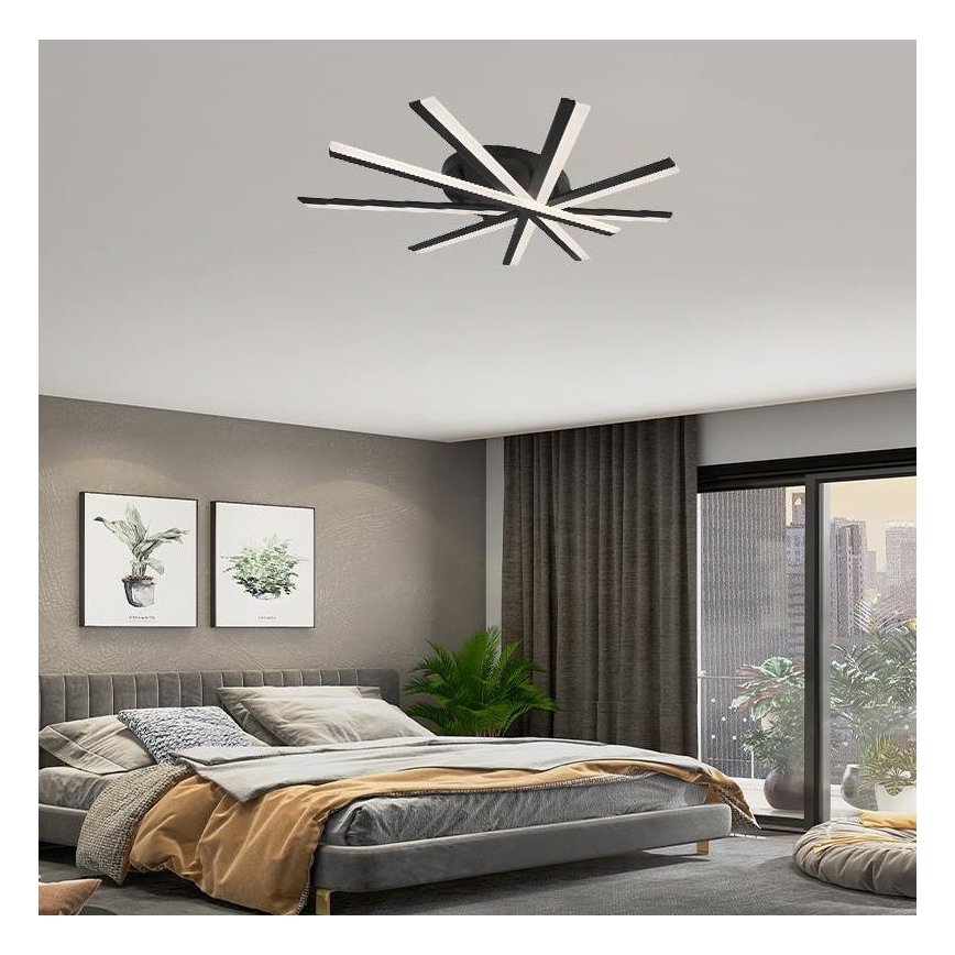 LED Prigušivi nadgradni luster LED/75W/230V 3000-6500K + Daljinski upravljač
