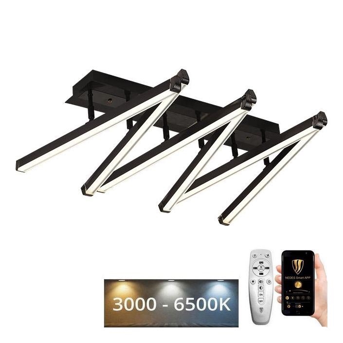 LED Prigušivi nadgradni luster LED/75W/230V 3000-6500K + Daljinski upravljač