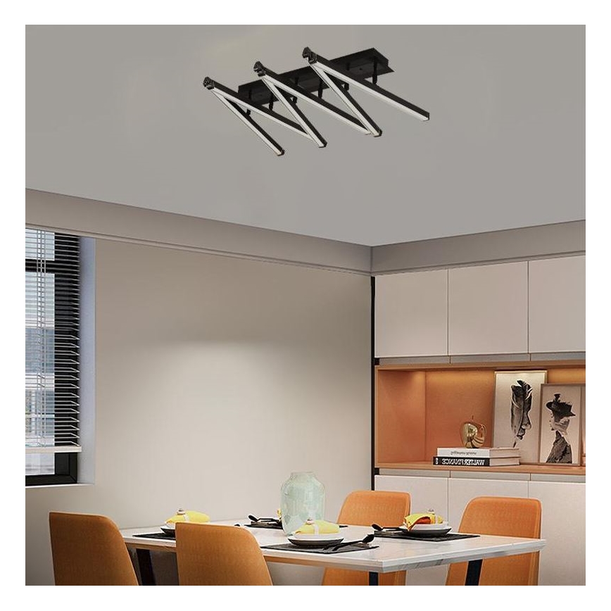 LED Prigušivi nadgradni luster LED/75W/230V 3000-6500K + Daljinski upravljač
