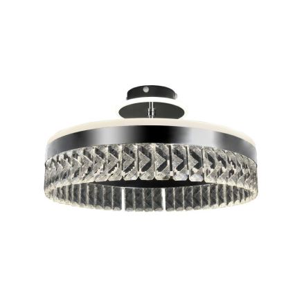 LED Prigušivi kristalni nadgradni luster LED/75W/230V 3000-6500K mat krom + Daljinski upravljač